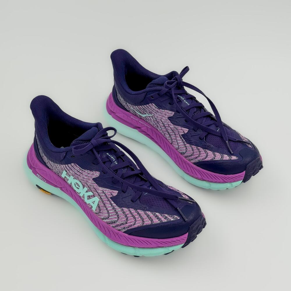 HOKA Mafate Speed 4 Women's 8 Night Sky Orchid Flower Vibram Trail Running Shoes